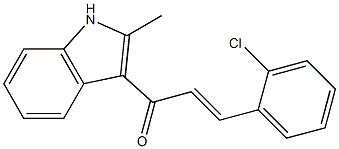 3-(2-chlorophenyl)-1-(2-methyl-1H-indol-3-yl)-2-propen-1-one Structure