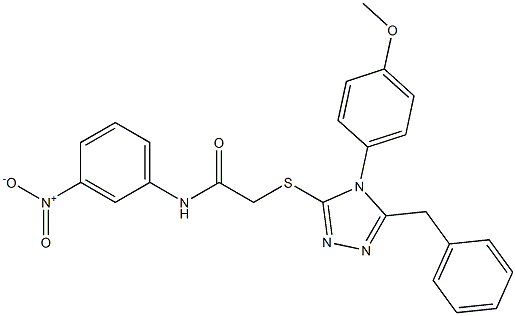 2-{[5-benzyl-4-(4-methoxyphenyl)-4H-1,2,4-triazol-3-yl]sulfanyl}-N-{3-nitrophenyl}acetamide Structure