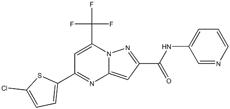 5-(5-chloro-2-thienyl)-N-(3-pyridinyl)-7-(trifluoromethyl)pyrazolo[1,5-a]pyrimidine-2-carboxamide 구조식 이미지