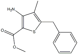 methyl 3-amino-5-benzyl-4-methyl-2-thiophenecarboxylate Structure