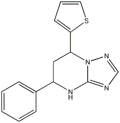 5-phenyl-7-(2-thienyl)-4,5,6,7-tetrahydro[1,2,4]triazolo[1,5-a]pyrimidine Structure