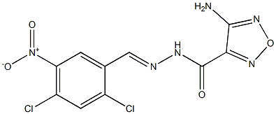 4-amino-N'-{2,4-dichloro-5-nitrobenzylidene}-1,2,5-oxadiazole-3-carbohydrazide 구조식 이미지