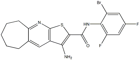 3-amino-N-(2-bromo-4,6-difluorophenyl)-6,7,8,9-tetrahydro-5H-cyclohepta[b]thieno[3,2-e]pyridine-2-carboxamide Structure