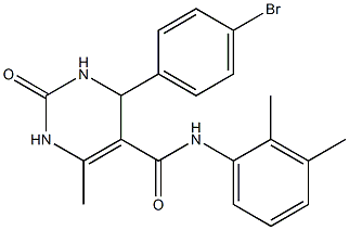 4-(4-bromophenyl)-N-(2,3-dimethylphenyl)-6-methyl-2-oxo-1,2,3,4-tetrahydropyrimidine-5-carboxamide 구조식 이미지