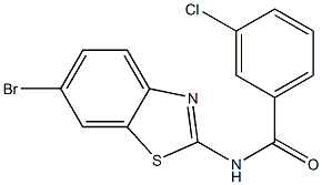 N-(6-bromo-1,3-benzothiazol-2-yl)-3-chlorobenzamide Structure