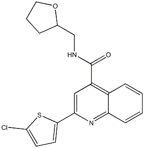 2-(5-chloro-2-thienyl)-N-(tetrahydro-2-furanylmethyl)-4-quinolinecarboxamide Structure