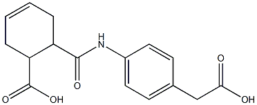 6-{[4-(carboxymethyl)anilino]carbonyl}-3-cyclohexene-1-carboxylic acid Structure