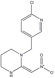 1-[(6-chloro-3-pyridinyl)methyl]-2-{nitromethylene}hexahydropyrimidine Structure