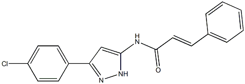 N-[3-(4-chlorophenyl)-1H-pyrazol-5-yl]-3-phenylacrylamide 구조식 이미지