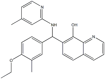 7-{(4-ethoxy-3-methylphenyl)[(4-methyl-2-pyridinyl)amino]methyl}-8-quinolinol 구조식 이미지