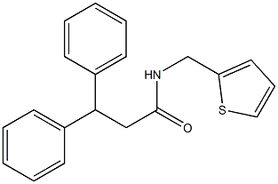 3,3-diphenyl-N-(2-thienylmethyl)propanamide Structure