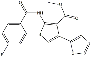 methyl 2-[(4-fluorobenzoyl)amino]-4,2'-bithiophene-3-carboxylate Structure