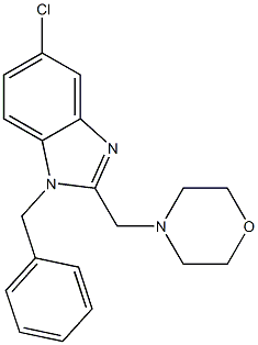 1-benzyl-5-chloro-2-(4-morpholinylmethyl)-1H-benzimidazole Structure