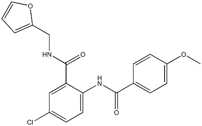 5-chloro-N-(2-furylmethyl)-2-[(4-methoxybenzoyl)amino]benzamide Structure