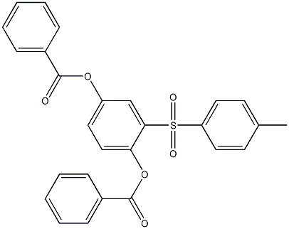 4-(benzoyloxy)-2-[(4-methylphenyl)sulfonyl]phenyl benzoate 구조식 이미지