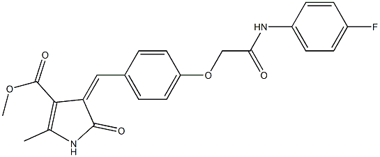 methyl 4-{4-[2-(4-fluoroanilino)-2-oxoethoxy]benzylidene}-2-methyl-5-oxo-4,5-dihydro-1H-pyrrole-3-carboxylate Structure