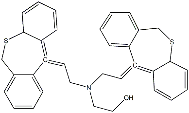 2-[bis(2-dibenzo[b,e]thiepin-11(6H)-ylideneethyl)amino]ethanol 구조식 이미지