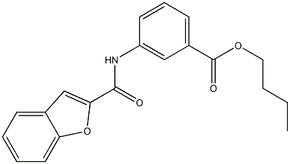 butyl 3-[(1-benzofuran-2-ylcarbonyl)amino]benzoate 구조식 이미지
