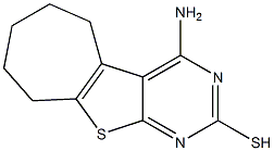 4-amino-6,7,8,9-tetrahydro-5H-cyclohepta[4,5]thieno[2,3-d]pyrimidin-2-yl hydrosulfide Structure