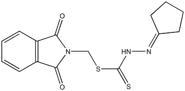 (1,3-dioxo-1,3-dihydro-2H-isoindol-2-yl)methyl 2-cyclopentylidenehydrazinecarbodithioate 구조식 이미지