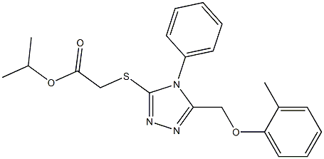 isopropyl ({5-[(2-methylphenoxy)methyl]-4-phenyl-4H-1,2,4-triazol-3-yl}sulfanyl)acetate 구조식 이미지