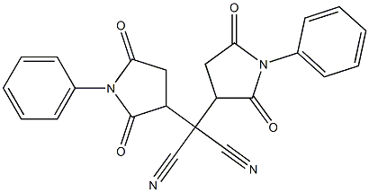 2,2-bis(2,5-dioxo-1-phenylpyrrolidin-3-yl)malononitrile Structure