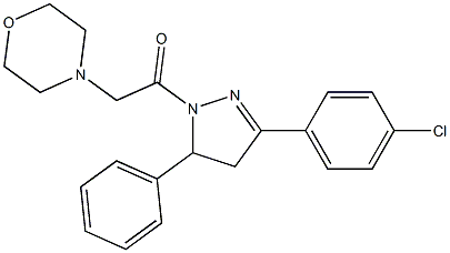 4-{2-[3-(4-chlorophenyl)-5-phenyl-4,5-dihydro-1H-pyrazol-1-yl]-2-oxoethyl}morpholine Structure