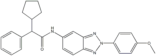 2-cyclopentyl-N-[2-(4-methoxyphenyl)-2H-1,2,3-benzotriazol-5-yl]-2-phenylacetamide Structure
