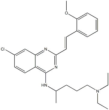 N-{7-chloro-2-[2-(2-methoxyphenyl)vinyl]-4-quinazolinyl}-N-[4-(diethylamino)-1-methylbutyl]amine Structure