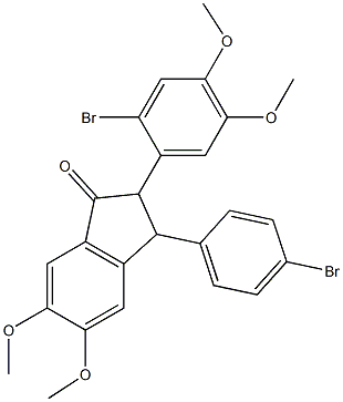 2-(2-bromo-4,5-dimethoxyphenyl)-3-(4-bromophenyl)-5,6-dimethoxy-1-indanone 구조식 이미지