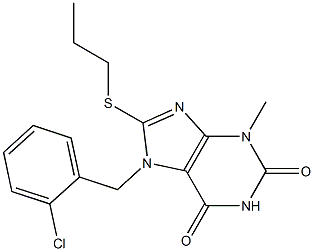 7-(2-chlorobenzyl)-3-methyl-8-(propylsulfanyl)-3,7-dihydro-1H-purine-2,6-dione Structure