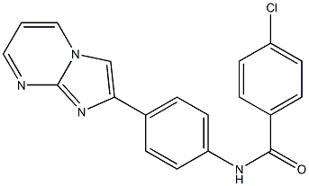 4-chloro-N-(4-imidazo[1,2-a]pyrimidin-2-ylphenyl)benzamide Structure