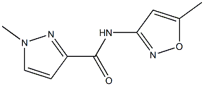 1-methyl-N-(5-methyl-3-isoxazolyl)-1H-pyrazole-3-carboxamide Structure