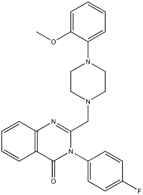 3-(4-fluorophenyl)-2-{[4-(2-methoxyphenyl)-1-piperazinyl]methyl}-4(3H)-quinazolinone Structure