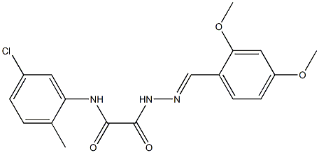 N-(5-chloro-2-methylphenyl)-2-[2-(2,4-dimethoxybenzylidene)hydrazino]-2-oxoacetamide 구조식 이미지