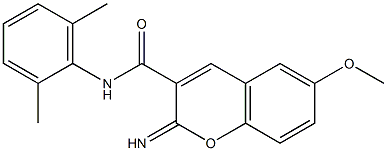 N-(2,6-dimethylphenyl)-2-imino-6-methoxy-2H-chromene-3-carboxamide 구조식 이미지