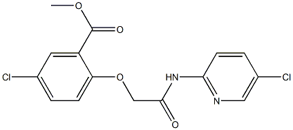 methyl 5-chloro-2-{2-[(5-chloro-2-pyridinyl)amino]-2-oxoethoxy}benzoate 구조식 이미지