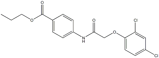 propyl 4-({[(2,4-dichlorophenyl)oxy]acetyl}amino)benzoate Structure