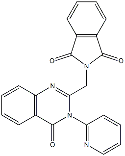 2-{[4-oxo-3-(2-pyridinyl)-3,4-dihydro-2-quinazolinyl]methyl}-1H-isoindole-1,3(2H)-dione 구조식 이미지