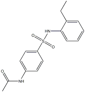 N-{4-[(2-ethylanilino)sulfonyl]phenyl}acetamide Structure