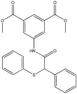 dimethyl 5-{[phenyl(phenylsulfanyl)acetyl]amino}isophthalate 구조식 이미지