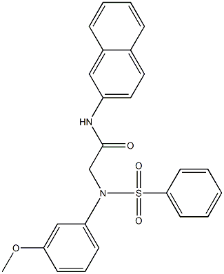 2-[3-methoxy(phenylsulfonyl)anilino]-N-(2-naphthyl)acetamide 구조식 이미지