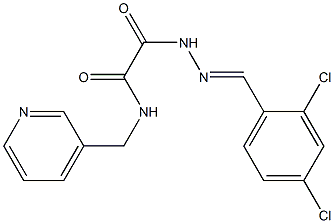 2-[2-(2,4-dichlorobenzylidene)hydrazino]-2-oxo-N-(3-pyridinylmethyl)acetamide Structure