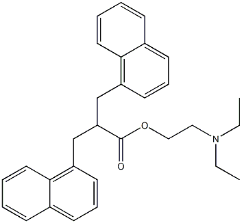 2-(diethylamino)ethyl 3-(1-naphthyl)-2-(1-naphthylmethyl)propanoate Structure