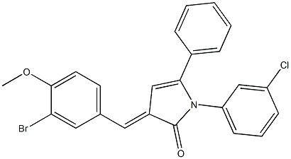 3-(3-bromo-4-methoxybenzylidene)-1-(3-chlorophenyl)-5-phenyl-1,3-dihydro-2H-pyrrol-2-one Structure