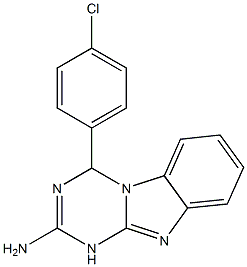 4-(4-chlorophenyl)-1,4-dihydro[1,3,5]triazino[1,2-a]benzimidazol-2-ylamine 구조식 이미지