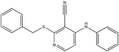 4-anilino-2-(benzylsulfanyl)nicotinonitrile Structure