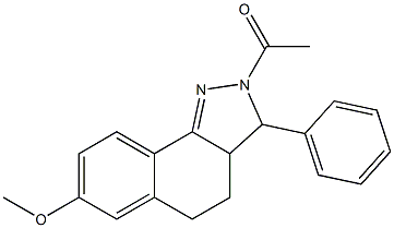 2-acetyl-7-methoxy-3-phenyl-3,3a,4,5-tetrahydro-2H-benzo[g]indazole Structure