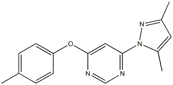 6-(3,5-dimethyl-1H-pyrazol-1-yl)-4-pyrimidinyl 4-methylphenyl ether Structure