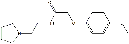 2-(4-methoxyphenoxy)-N-[2-(1-pyrrolidinyl)ethyl]acetamide 구조식 이미지